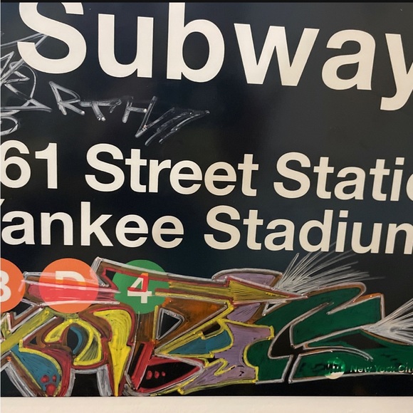 GRAFFITI ART MTA YANKEE METAL SIGN PAINTED - Picture 7 of 7